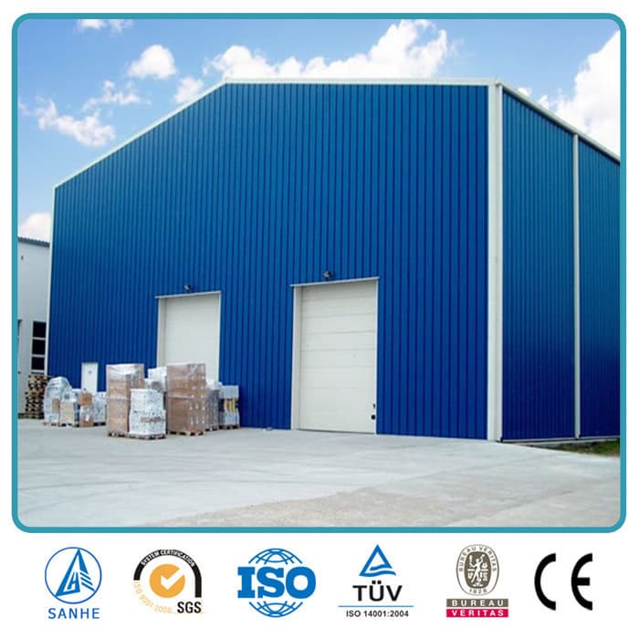 sanhe steel structure storage shed prefabricated building
